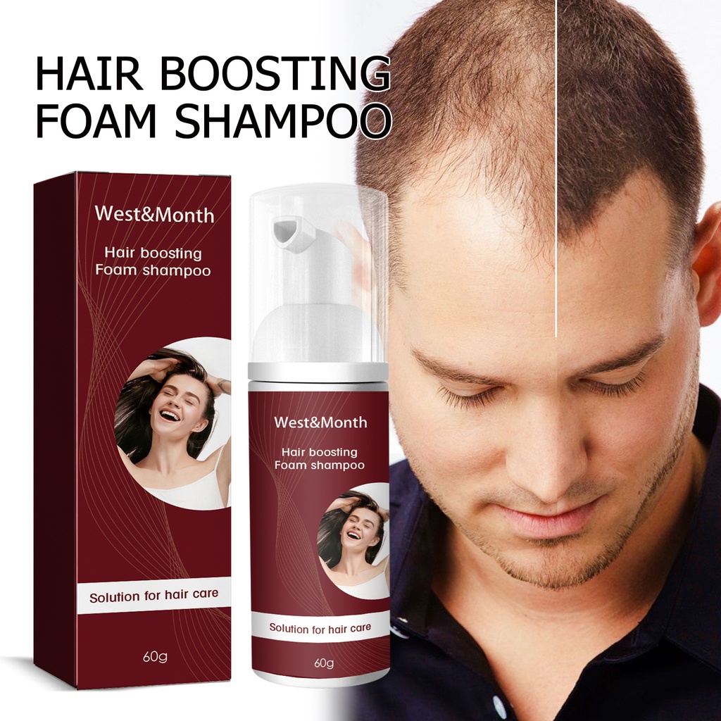 West&Month Hair Boosting Foam Shampoo, Smooth Dense Volumizing And Strengthening Hair Care Shampoo