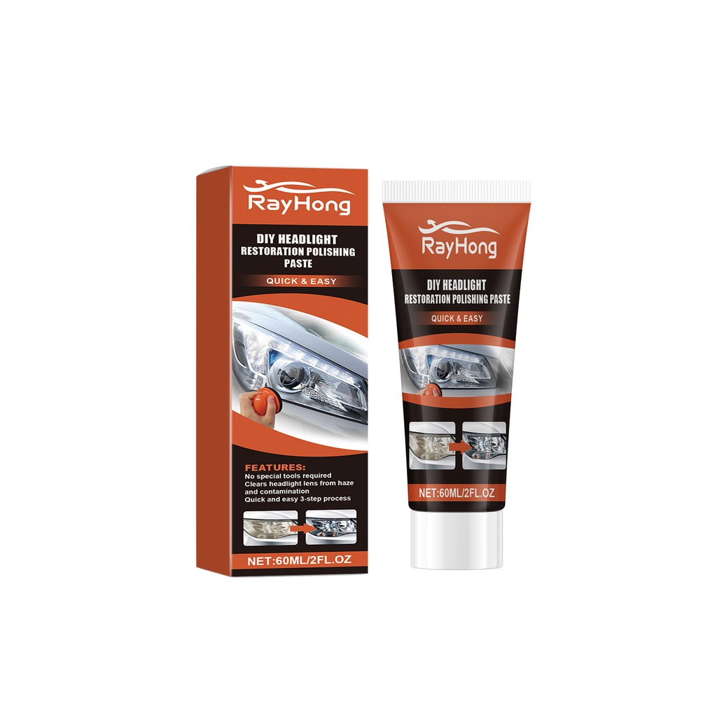 Rayhong Diy Headlight Restoration Polishing Paste, Scratch And Stain Cleaning Retread Coating Auto Headlight Repair Agent