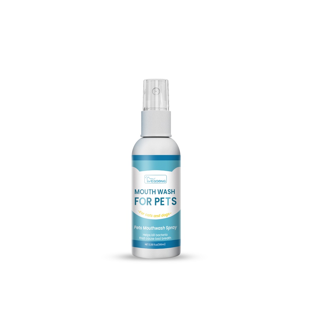 Yegbong Pet Tooth Cleaning Spray, Remove Bad Breath Yellow Teeth Cats And Dogs Mouth Refreshing Care Spray