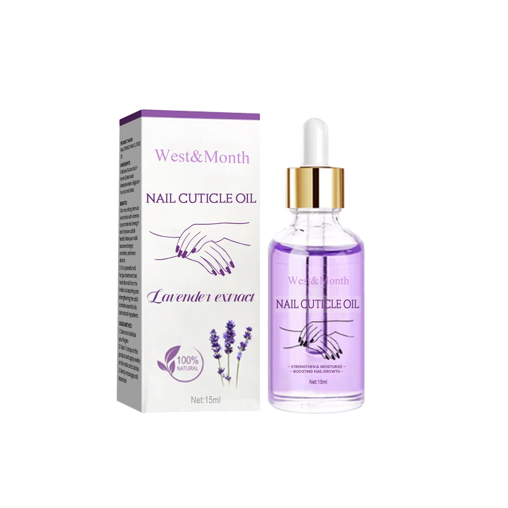 West&Month Nail Cuticle Oil, Repair Grey Nails Soft Nails Thickening Moisturizing And Brightening Nails Care Oil