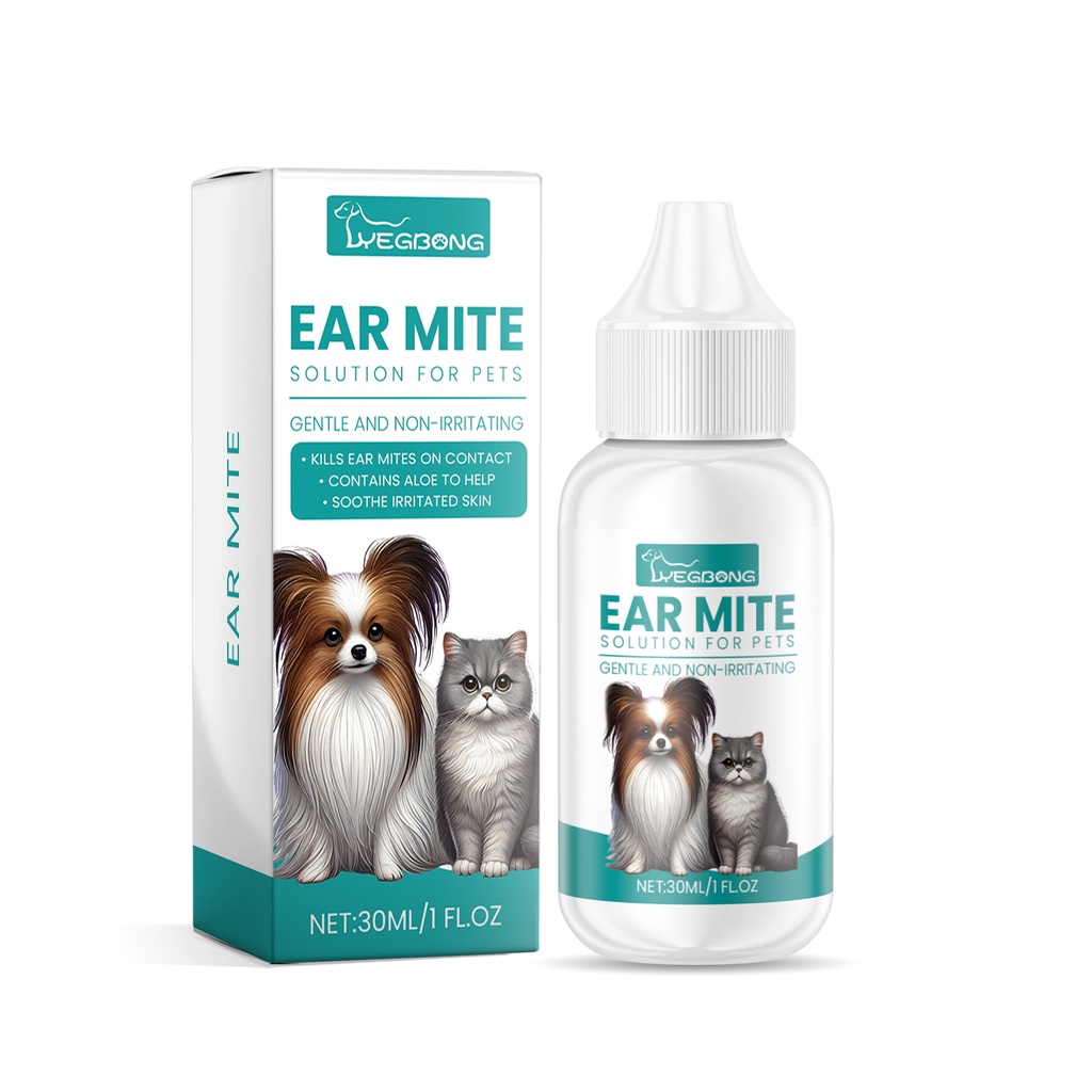 Yegbong Pet Ear Cleaning And Care Solution, Cat And Dog Ear Canal Earwax Odor Cleaning And Cleaning Solution