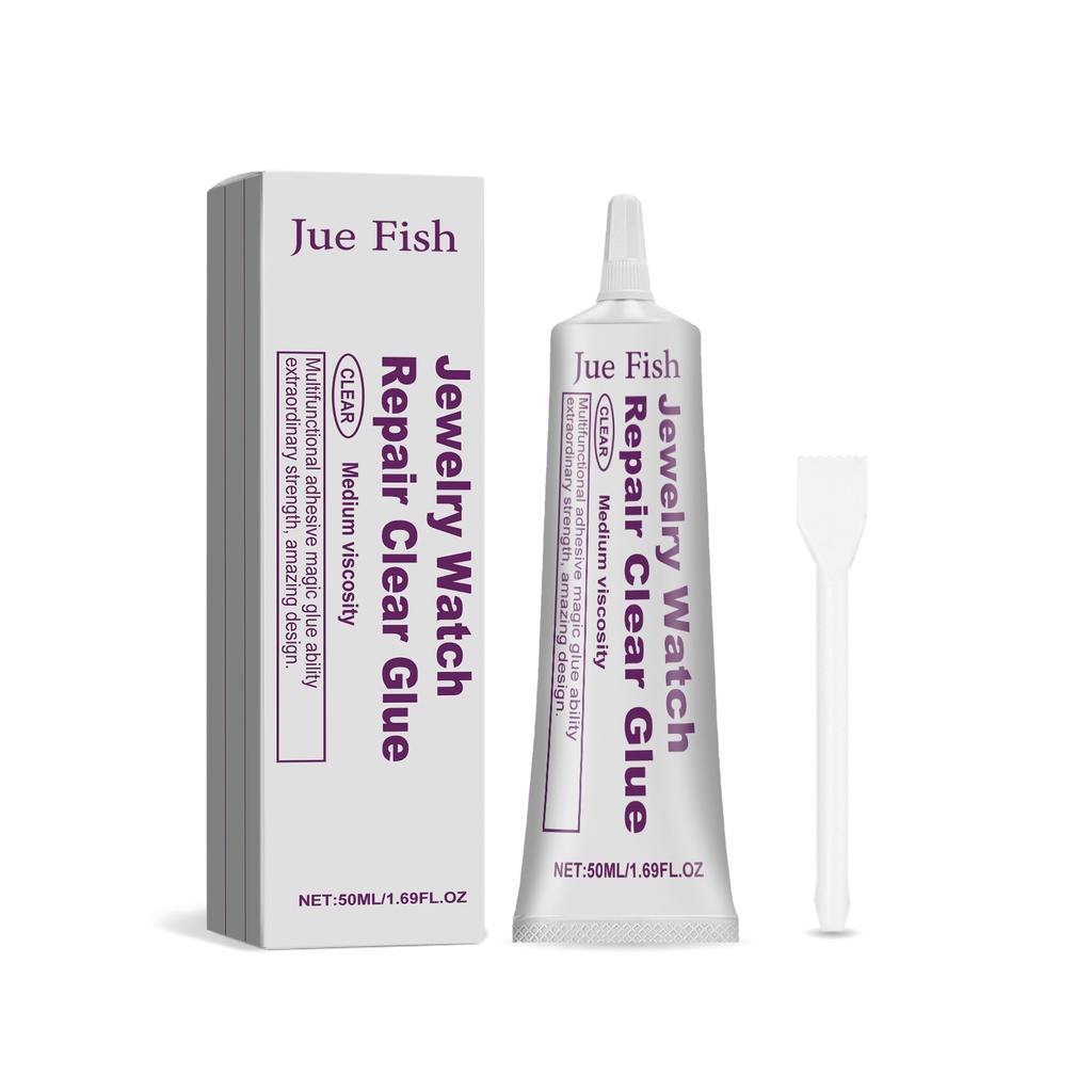 Jue-Fish Jewelry Watch Repair Transparent Adhesive, Multifunctional Oil-Based Transparent Sol Seamless Waterproof Adhesive