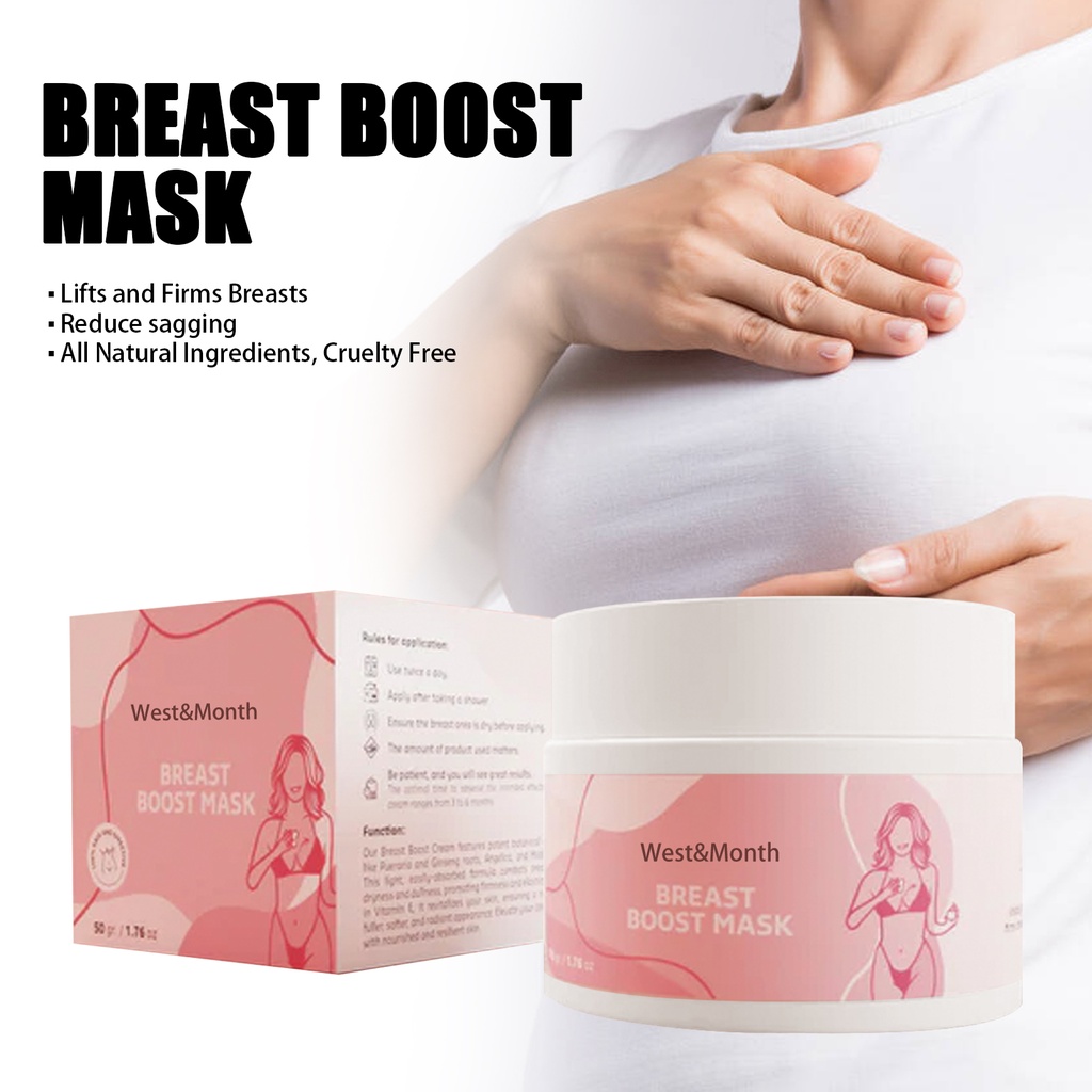 West&Month Breast Boost Mask, Anti-sagging Firming Moisturizing Plump Chest Treatment Mask