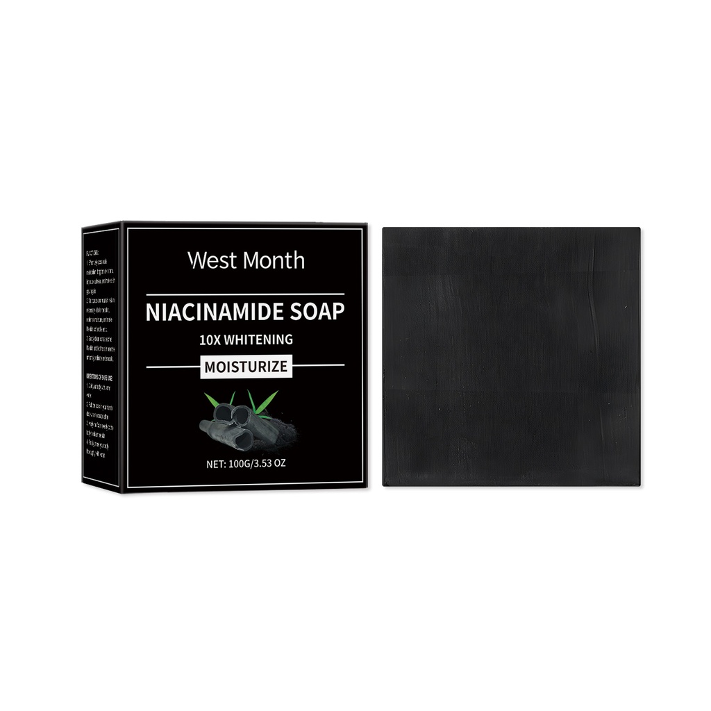 West&Month Bamboo Charcoal Cleaning Soap, Clean And Moisturize The Body, Care For The Skin, Refreshing Oil Control And Tender Skin Bath Soap