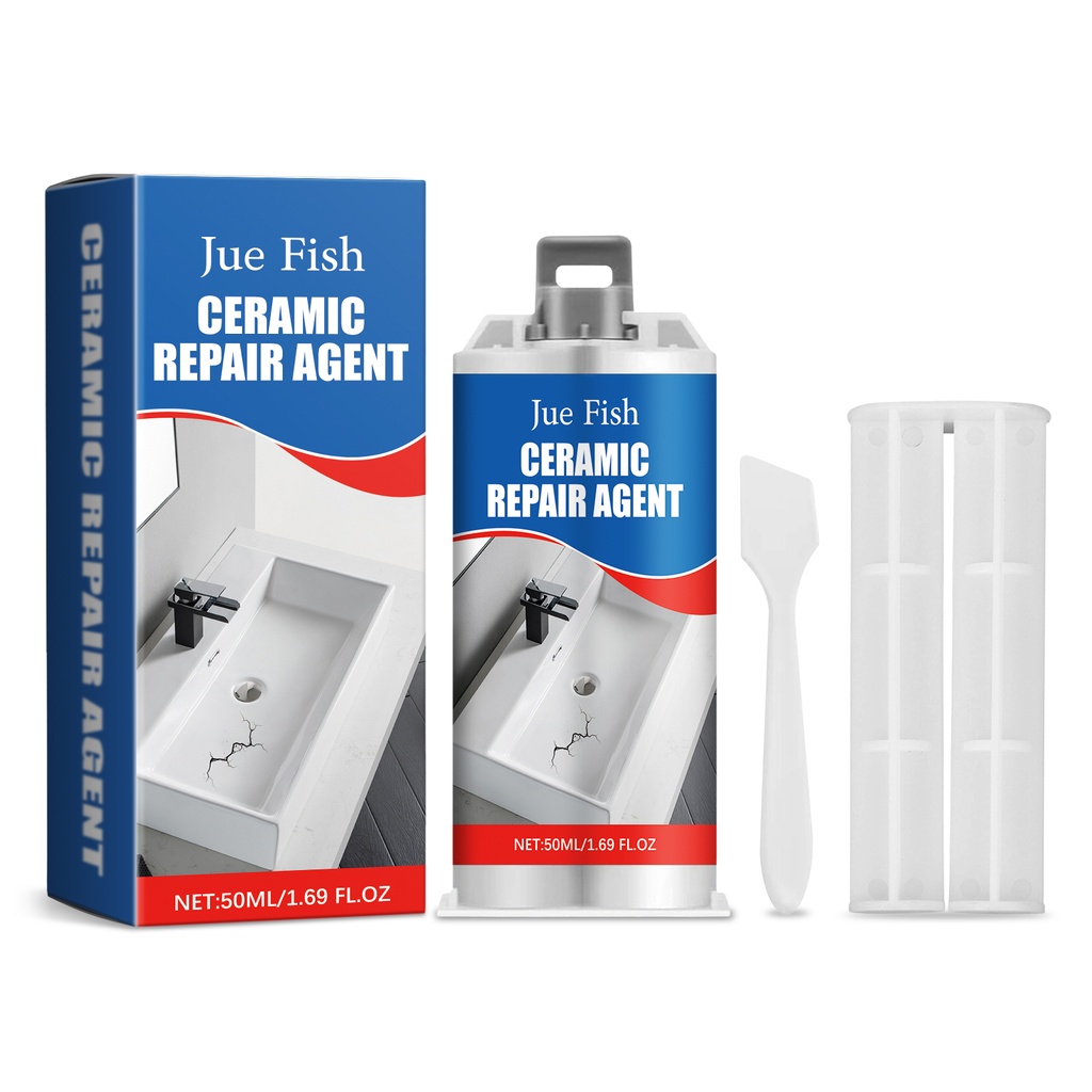 Jue-Fish Tile Repair Glue, Living Room Kitchen Bathroom Wall Tile Repair Leak Gap Waterproof Tile Repair Glue