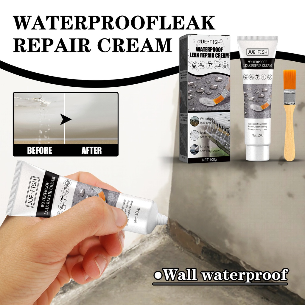 Jue-Fish Waterproof Repair Plaster, Wall Waterproof Repair Paint Repair Plaster