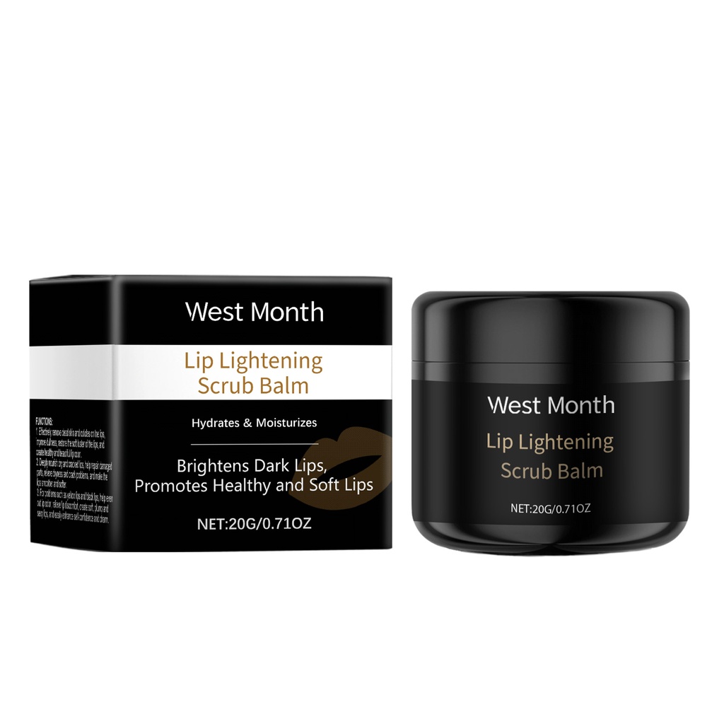 West&Month Exfoliating Lip Scrub, Nourishes And Moisturizes Dry Lips With A Gentle Exfoliating Scrub
