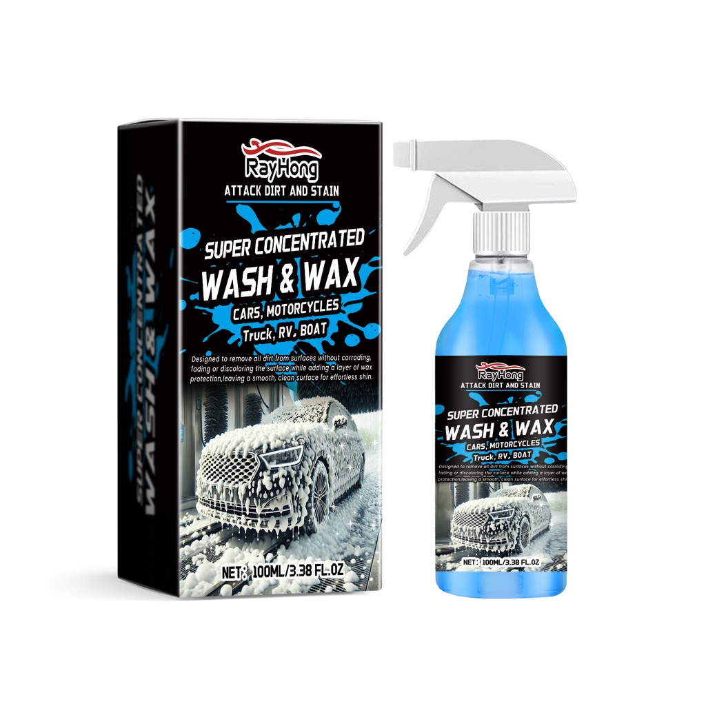 Rayhong Foam Car Wash Liquid, Rich Foam Cleaning Decontamination Car Paint Maintenance Antifouling Cleaning Liquid