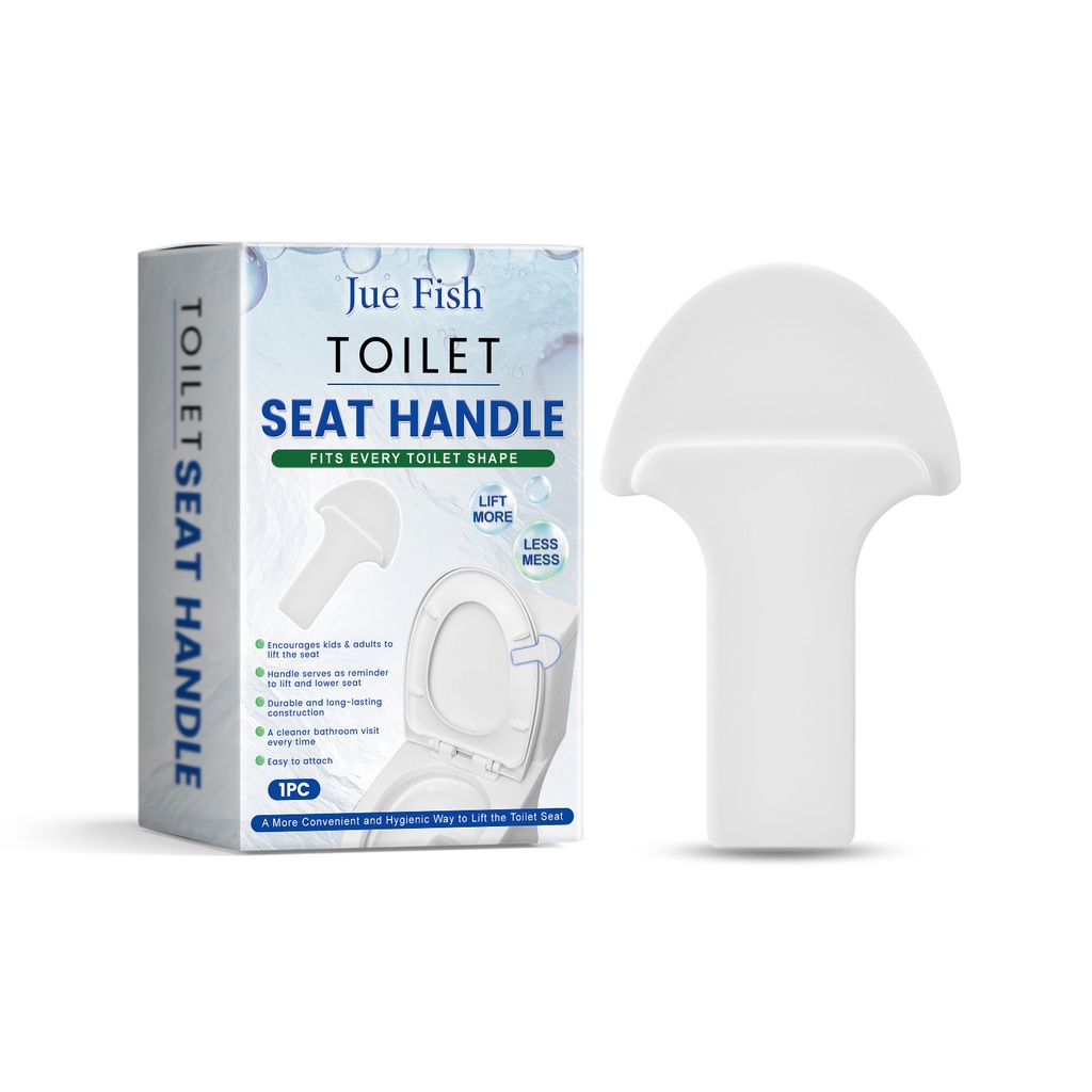 Jue-Fish Toilet Flap Device Household Toilet Cleaning And Sanitary Handle Convenient And Hands-Free Toilet Flap Device