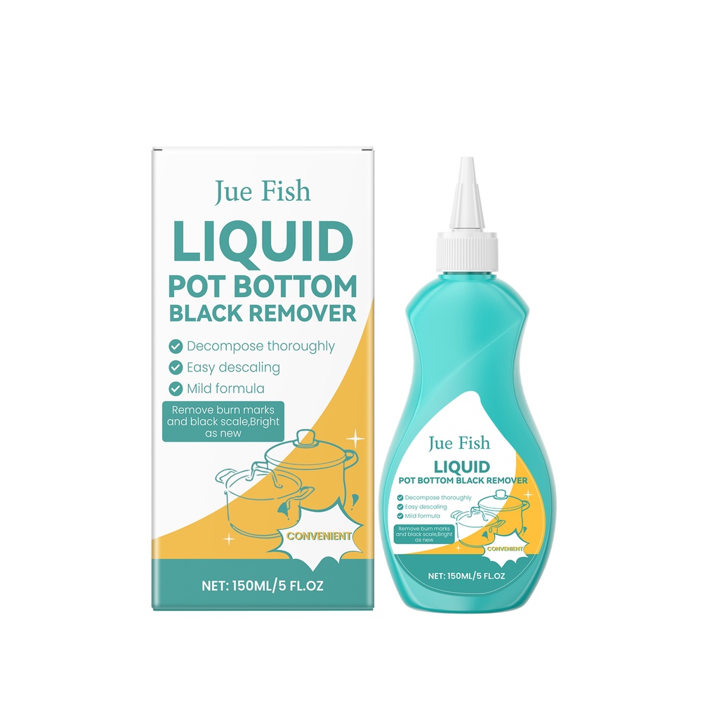 Jue Fish Pan Cleaner, Pan Bottom Grease Cleaner To Remove Oil And Scale Cleaning Polishing Anti-Rust Cleaning Liquid