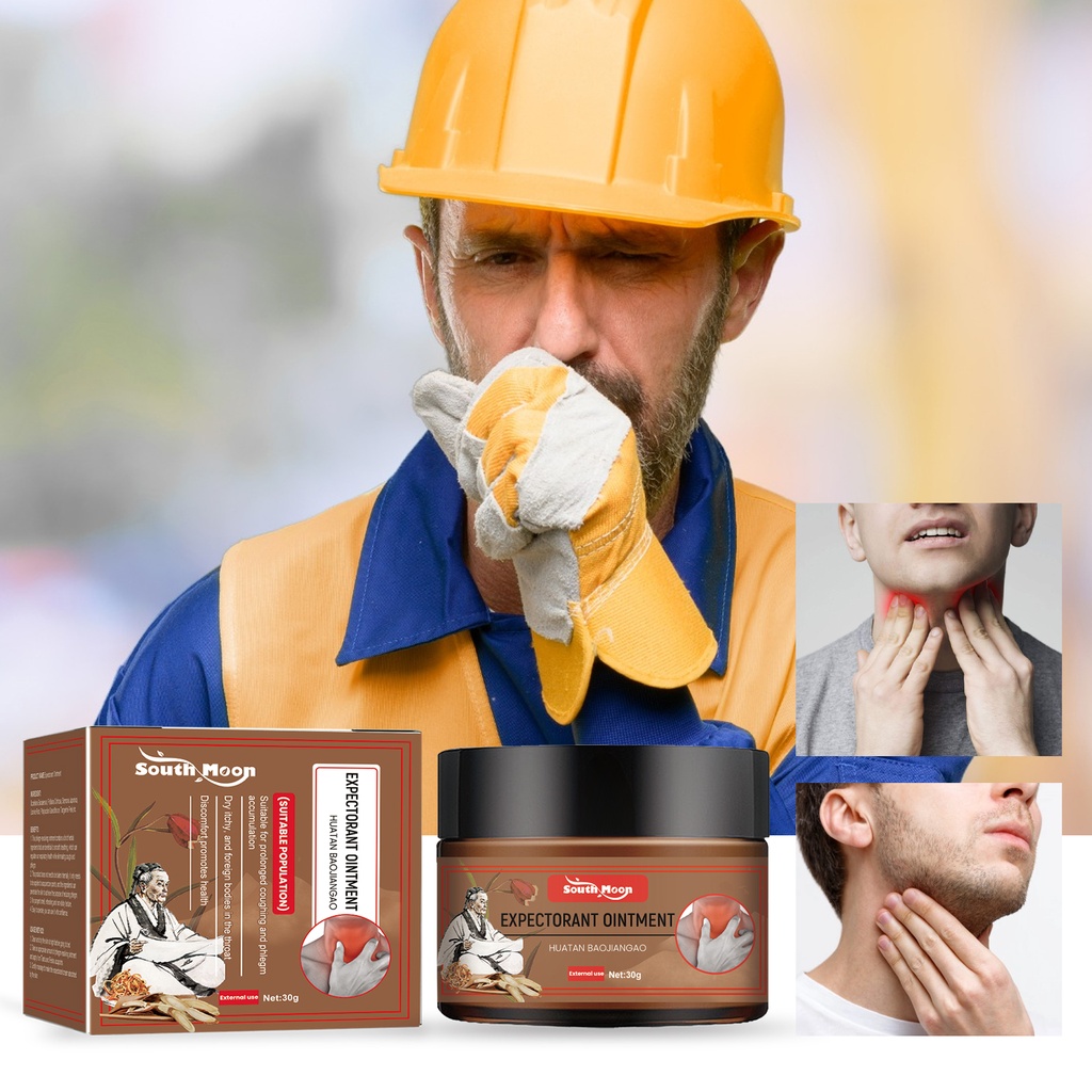 South Moon Expectorant Ointment, Body Care Relief Phlegm Throat Dry Itching Foreign Body Point Discomfort Repair Cream