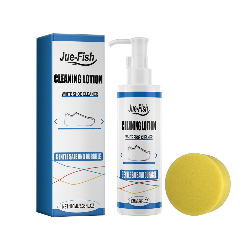 Jue-Fish White Shoe Cleaner, Clean Shoes Decontamination And Whitening No Washing, That Is, White Foam Shoes
