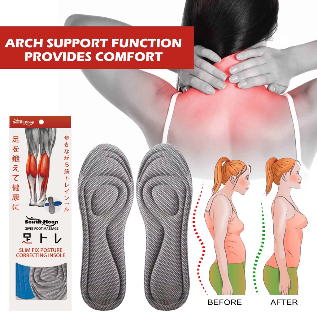 South Moon Slim Fix Posture Correcting Insole, Relieve Joint Pain Repair Hump Correction Foot Breathable Shoes Insoles