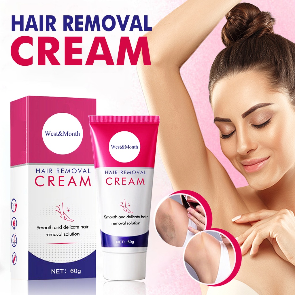 West&Month Hair Removal Cream, Gentle Cleansing Tender Hair Removal Cream