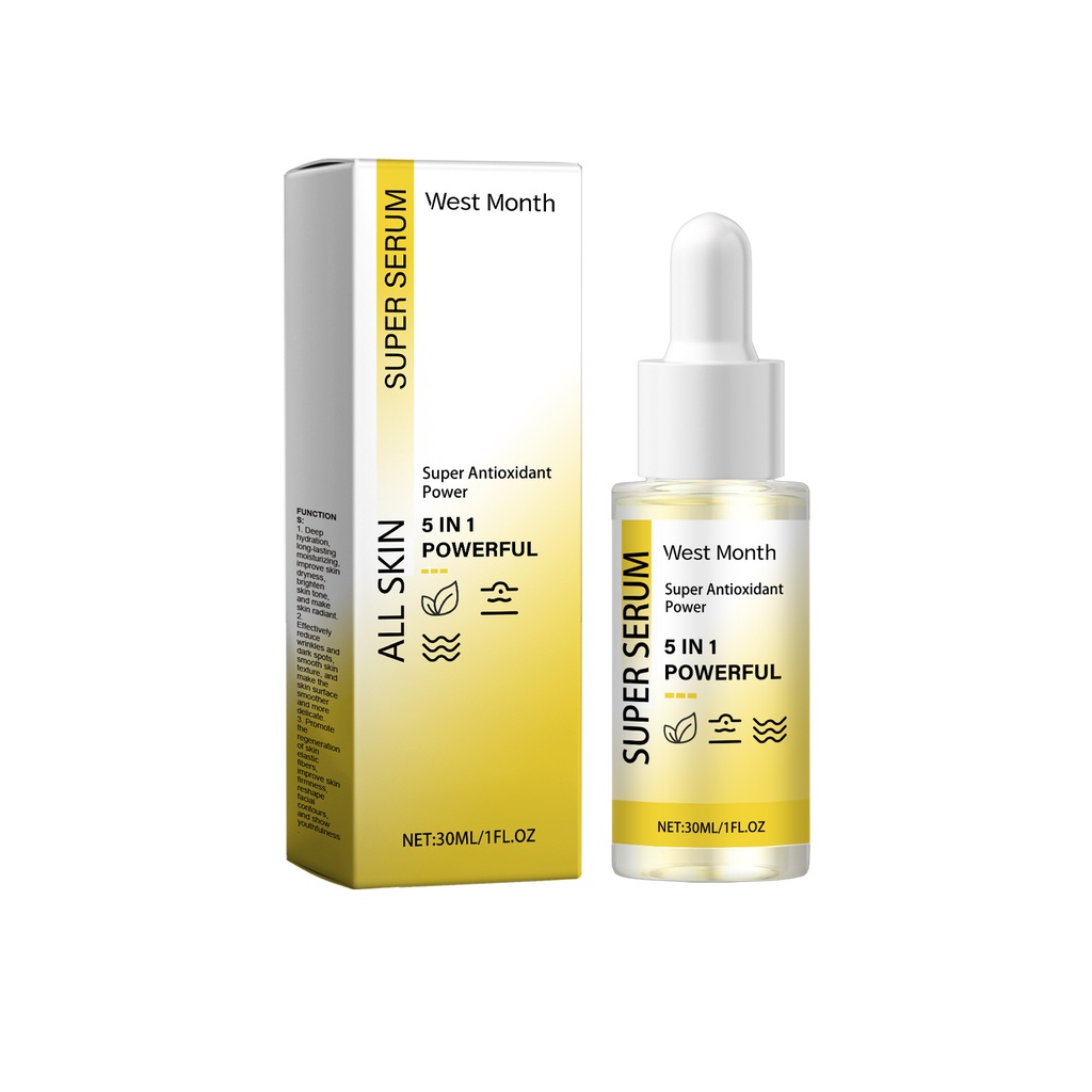 West&Month 5 In 1 Facial Essence, Moisturizing, Hydrating And Improving Skin, Lightening Fine Lines And Moisturizing Skin