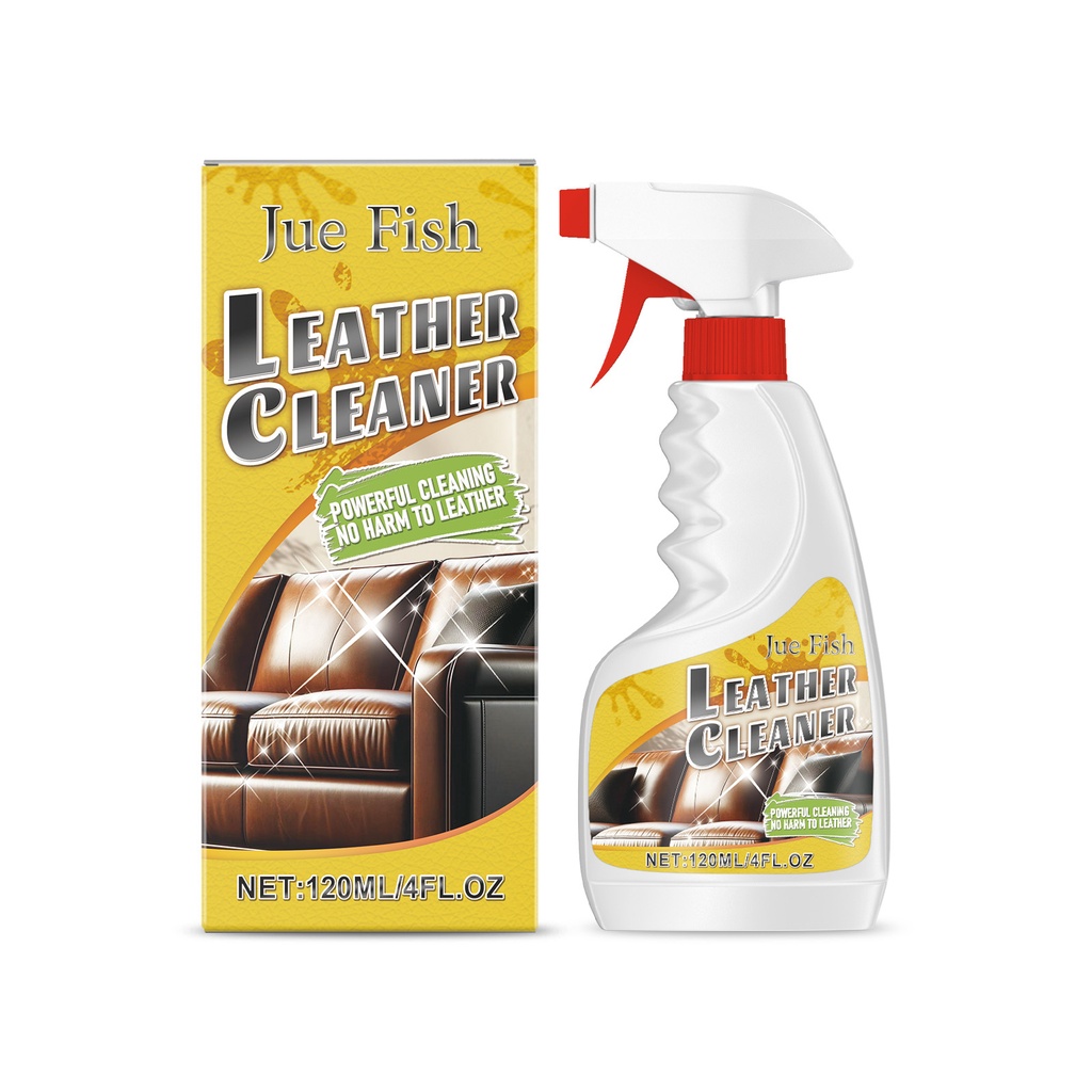 Jue-Fish Leather Cleaner, Sofa Leather Stain Cleaner Leather Furniture Refurbished Cleaning Care Agent