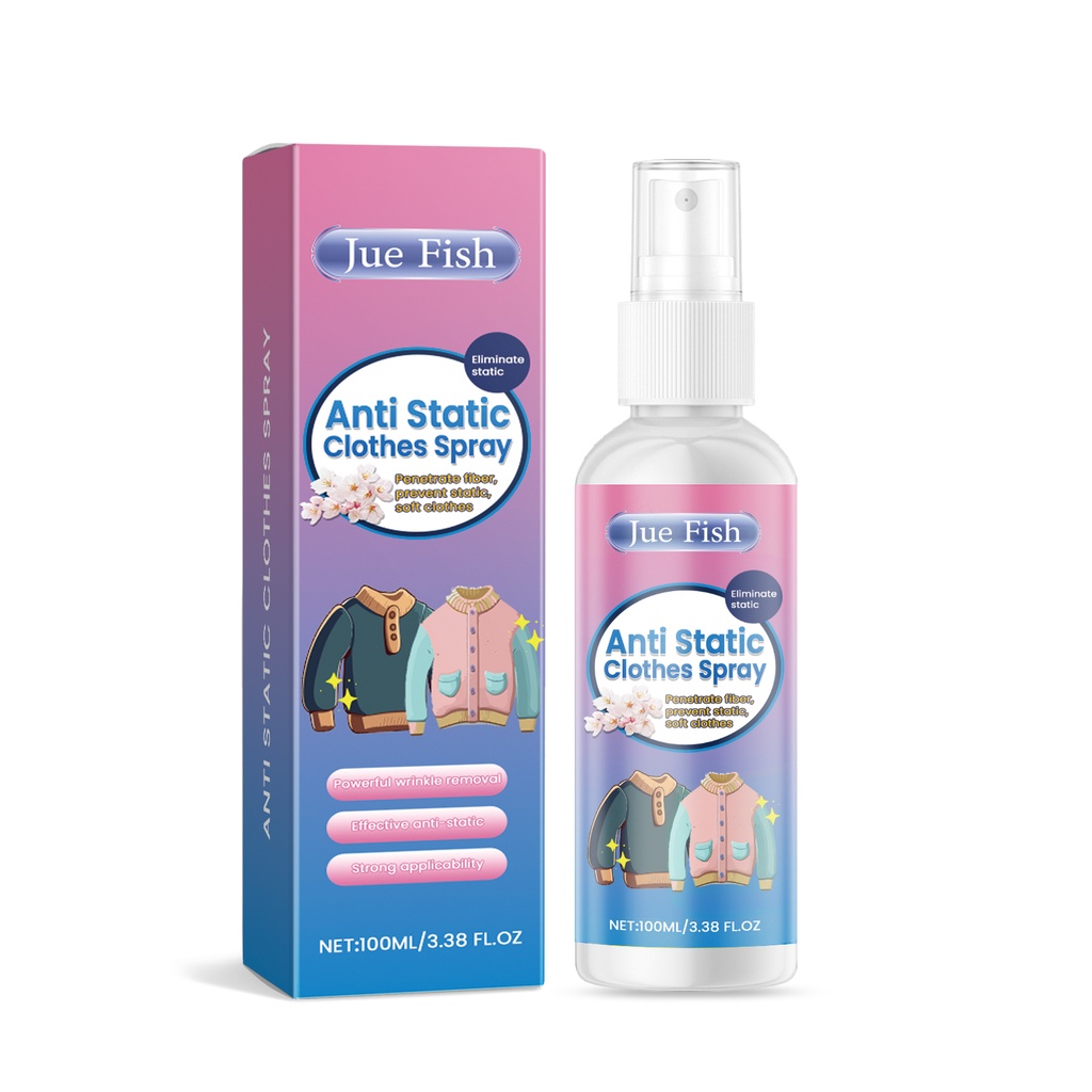 Jue-Fish Clothing Anti-Static Spray, Soft And Comfortable To Reduce Clothing Wrinkles Smooth Clothing Care