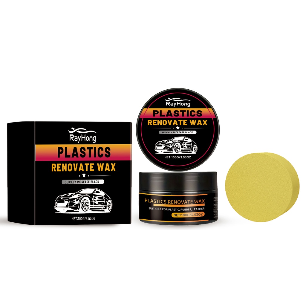 Rayhong Automotive Plastic Reconditioning Cream, Anti-Scratch Decontamination For Vehicles As Clean As New Plastic Maintenance Cream