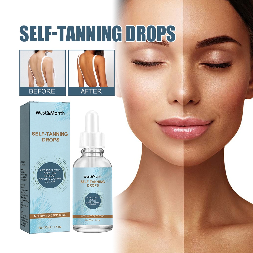 West&Month Self-tanning Drops, Outdoor Sunbathing Body Skin Moisturizing Tanning And Black Essence