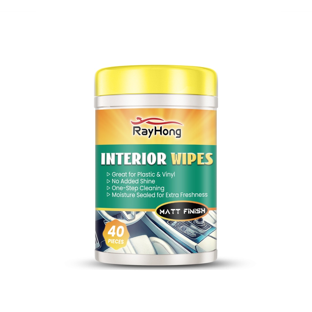 Rayhong Car Interior Cleaning Wipes, Stain Removal Clean Oil Removal Interior Bright Portable Wipes