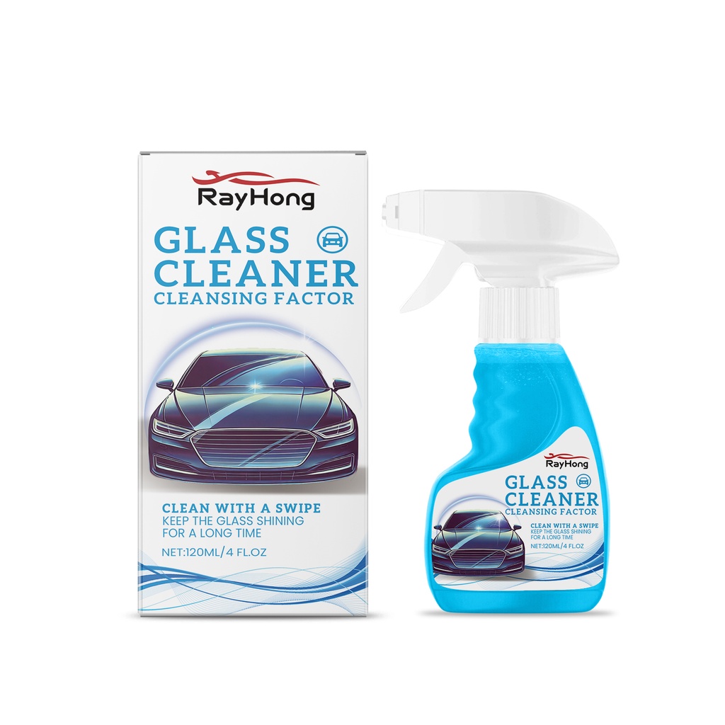 Rayhong Automotive Glass Cleaner, Clean Decontamination, Rain And Fog Prevention Clear Vision Cleaner