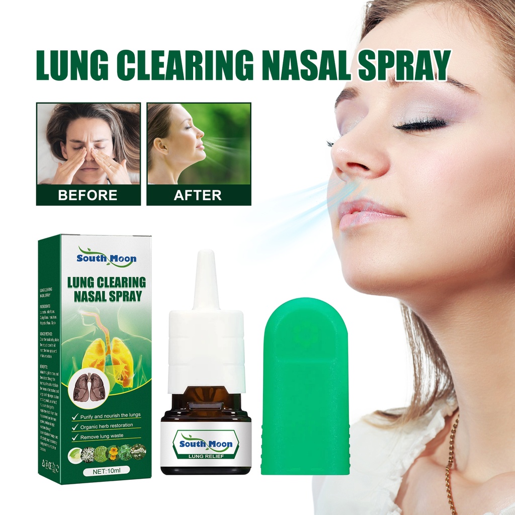 South Moon Lung Clearing Nasal Spray, Relieve Nasal Congestion, Runny Nose And Nasal Discomfort Cleansing Stop Snoring Spray