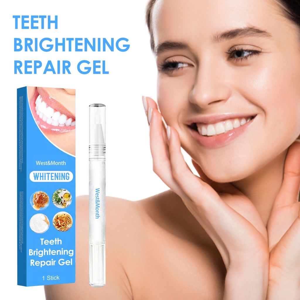 West&Month Teeth Brightening Repair Gel, Oral Care Beauty Cleaning Teeth White Brightening Pen