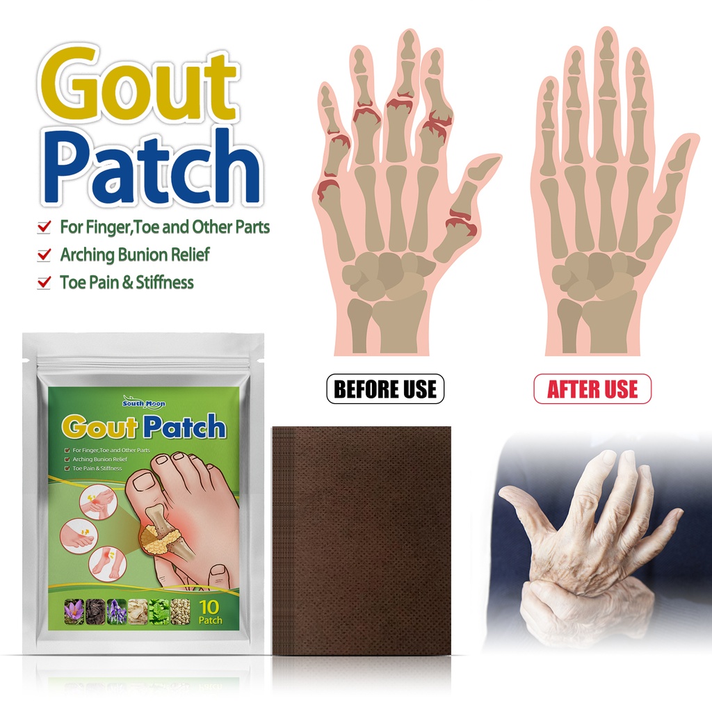 South Moon Gout Patch, Relieve Finger Toe Joint Cervical Vertebra Lumbar Pain Bunion Care Patch