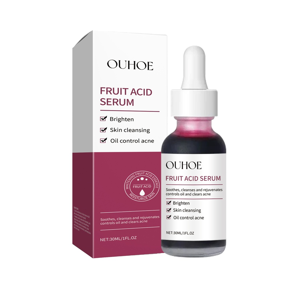 OUHOE Fruit Acid Purifying Essence, Gentle Exfoliating, Moisturizing And Moisturizing Daily Skin Care Essence