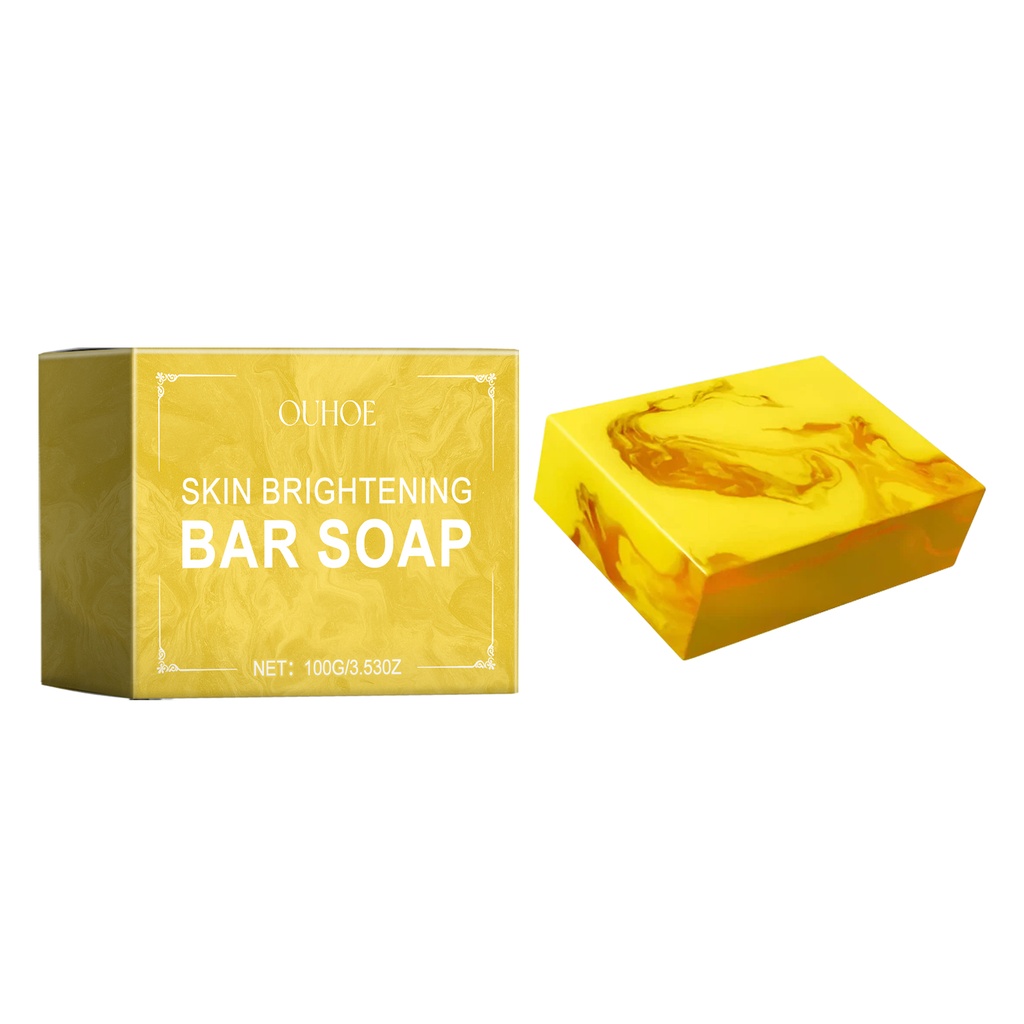 OUHOE Skin Brightening Bar Soap, Mildly Clean Facial Skin Reduce Splash Carry Bright Color Of Skin Moist Skin Kojic Acid Soap