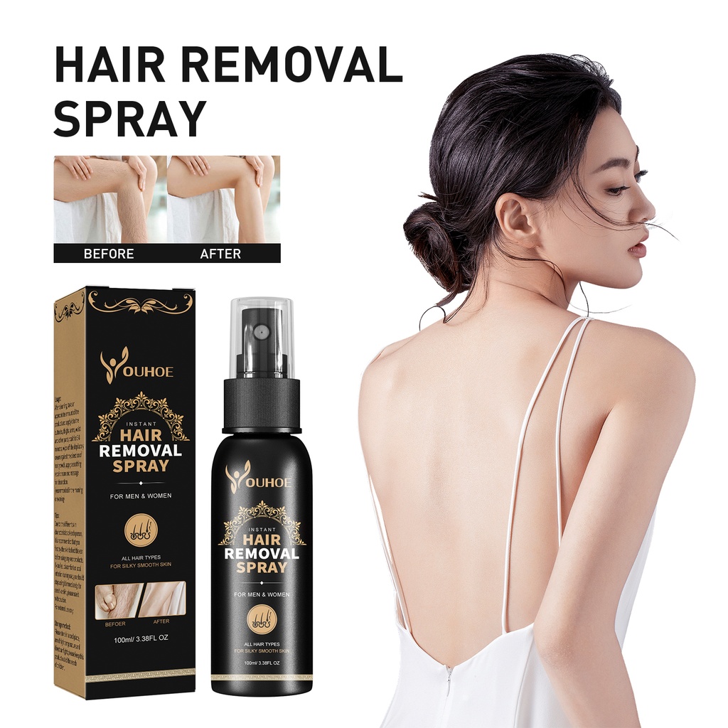 OUHOE Hair Removal Spray, Mild Non-Irritating Dry And Cool Whole Body Hair Removal And Hair Suppression Spray