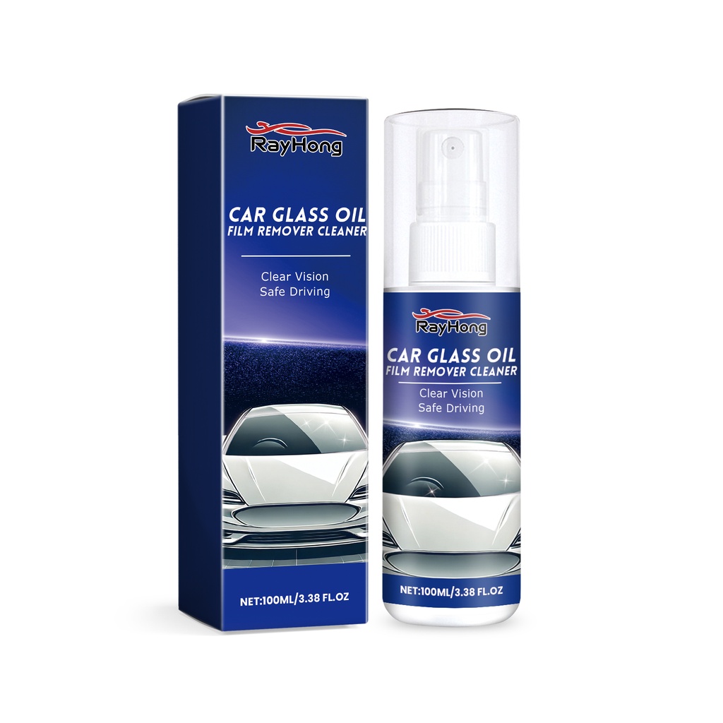 Rayhong Automotive Glass Oil Film Cleaner, Automotive Windshield Cleaning Decontamination Refurbished Shine Cleaner