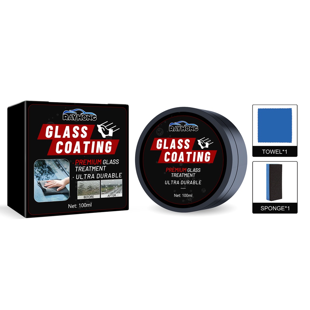 Rayhong Glass Coating, Clean Rainproof Windshield Coating Automotive Waterproofing Coating Curing Paste