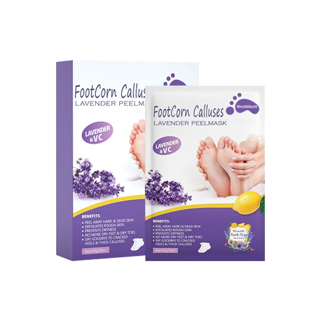 West&Month Lavender Peel Mask, Moisturizing Foot Cleansing Keratin Anti-cracking And Dead Skin Care Foot Mask