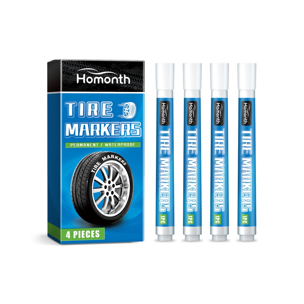 Homonth White Tire Paint Pen Car Tire Paint Pen Does Not Fade Color Creative Diy Oil Pen