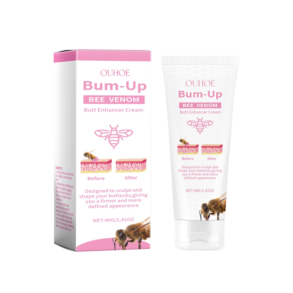 Ouhoe Bee Venom Buttock Sculpting Cream, Improves Skin Elasticity, Firming, Shaping And Plump Buttock Line Beauty Care Cream