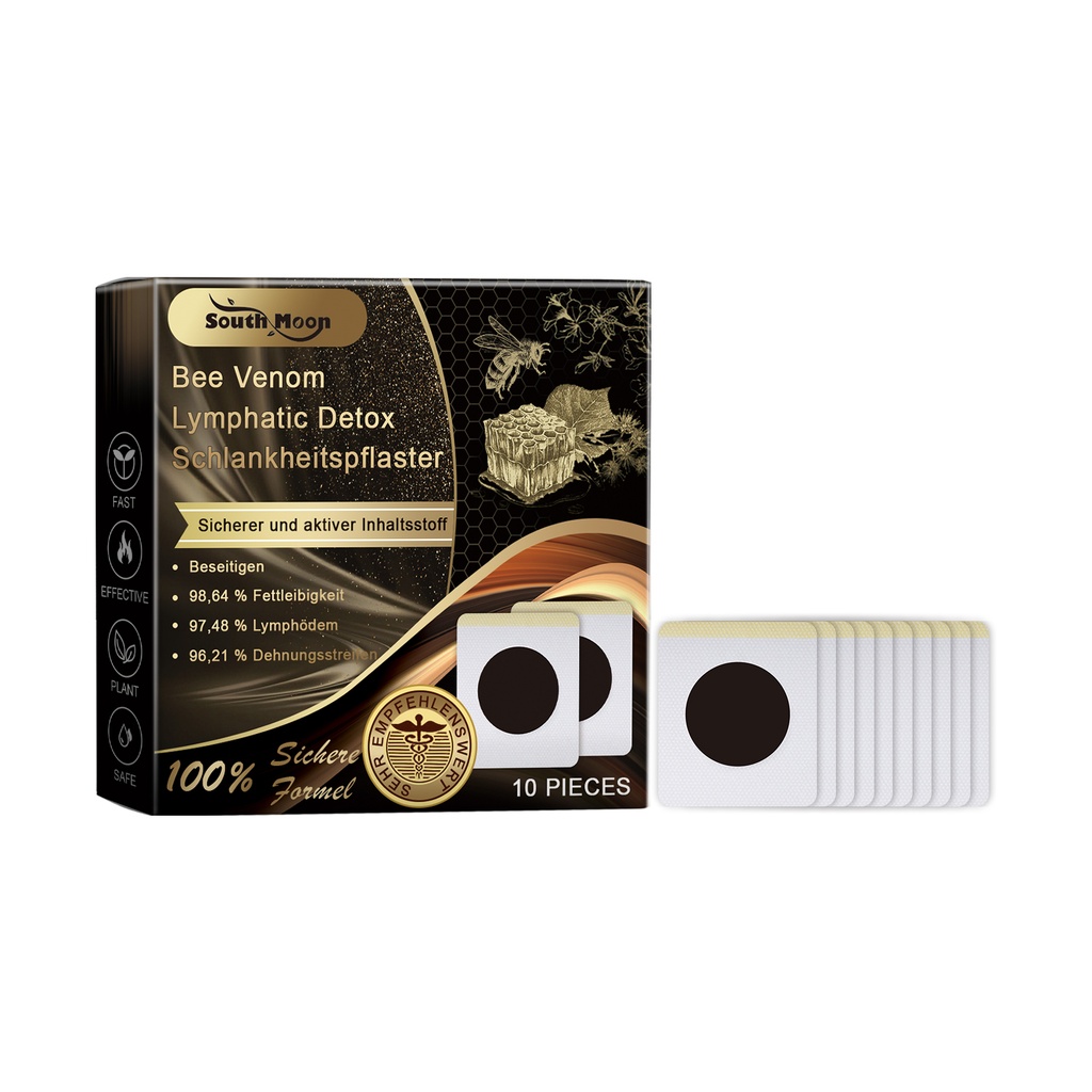 South Moon Bee Venom Lymphatic Detox Schlankheitspflaste, Bee Venom Lymphatic Detox Slimming Patch Shaping Slimming Increase Vitality Digestion Health Detumescence Slimming Body Shaping
