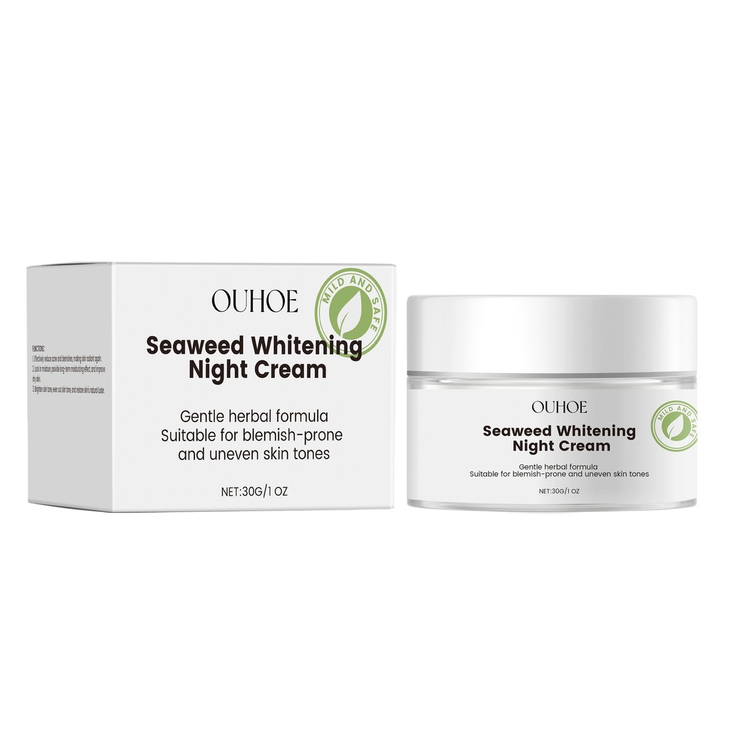 OUHOE Seaweed Nourishing Night Cream, Nourishing And Moisturizing Facial Night Care Skin Moisturizing And Moisturizing Seaweed Night Cream