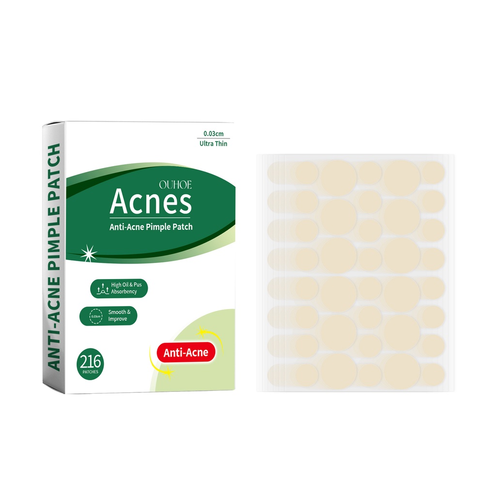 OUHOE Anti-Acne Pimple Patch, Suitable For Acne Skin Facial Skin Care Portable Cover Acne Small Round Patch
