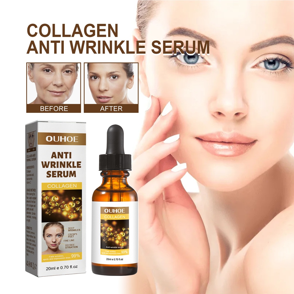 OUHOE Collagen Anti-Aging Essence, Hydrating, Firming And Smoothing Lines Delicate Facial Skin Essence
