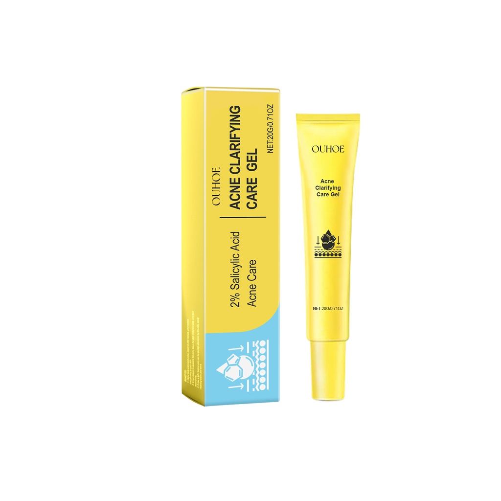 OUHOE Acne-Clearing Gel, Deep Cleansing Facial Skin Brightening And Concealer Treatment Gel For Acne Reduction