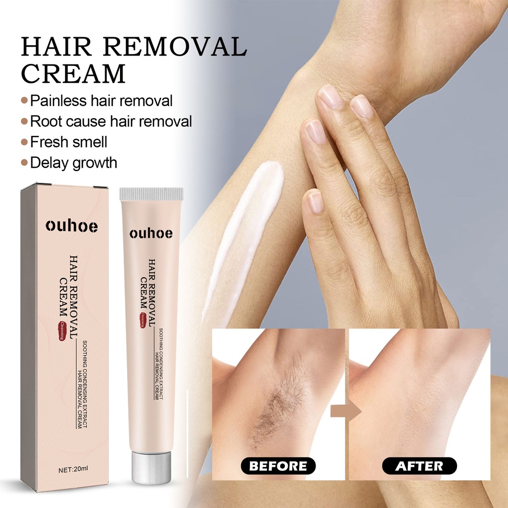 OUHOE Soothing Hair Removal Cream, Full Body Underarm Gentle Not Irritate Skin Smooth And Delicate Hair Removal Cream