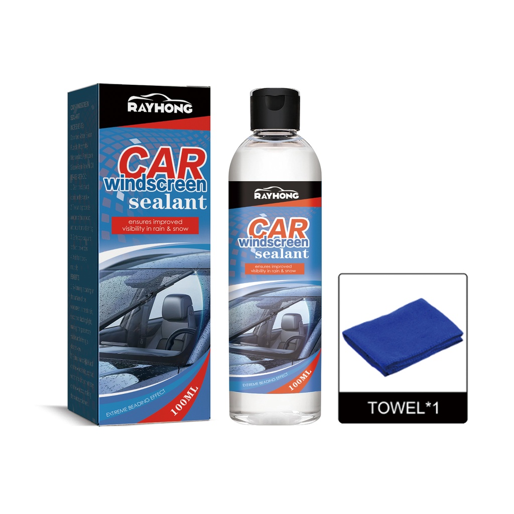 Rayhong Car Windscreen Sealant, Windshield Rearview Mirror Oil Cleaning, Rain And Fog Cleaning Agent
