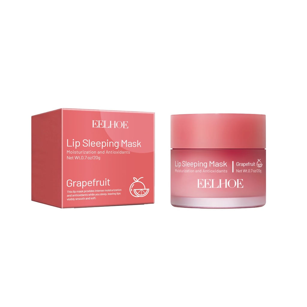 EELHOE Lip Sleeping Mask, Moisturizing Gently Exfoliating Dead Skin Plump Smooth Lip Mask