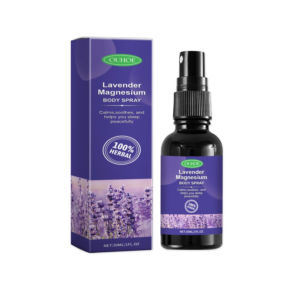 OUHOE Lavender Magnesium Body Spray, Soothing Soothing Sleep Improvement Spray To Soothe Insomnia Body And Mind To Sleep