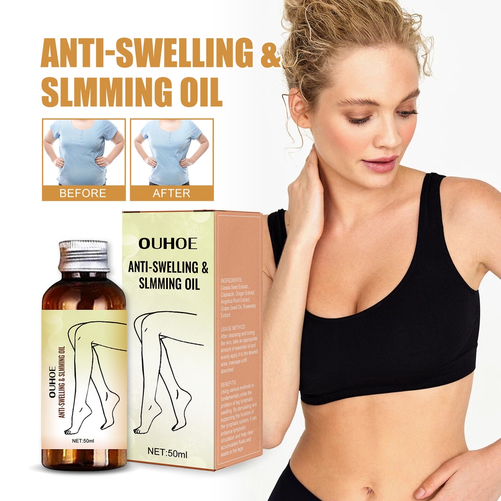 OUHOE Body Slimming Oil, Relieves Leg Swelling Shapes And Tightens Body Muscle Slimming Essence Oil