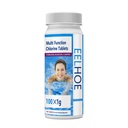 EELHOE Pool Effervescent Chlorine Tablets, Water Quality Cleaner Remove Algae And Green Water Decontamination Effervescent Tablets