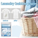 Jue-Fish Laundry Bubble Paper, Laundry Detergent Long Lasting Fragrance Protective Coat Clean White Concentrated Laundry Tablets