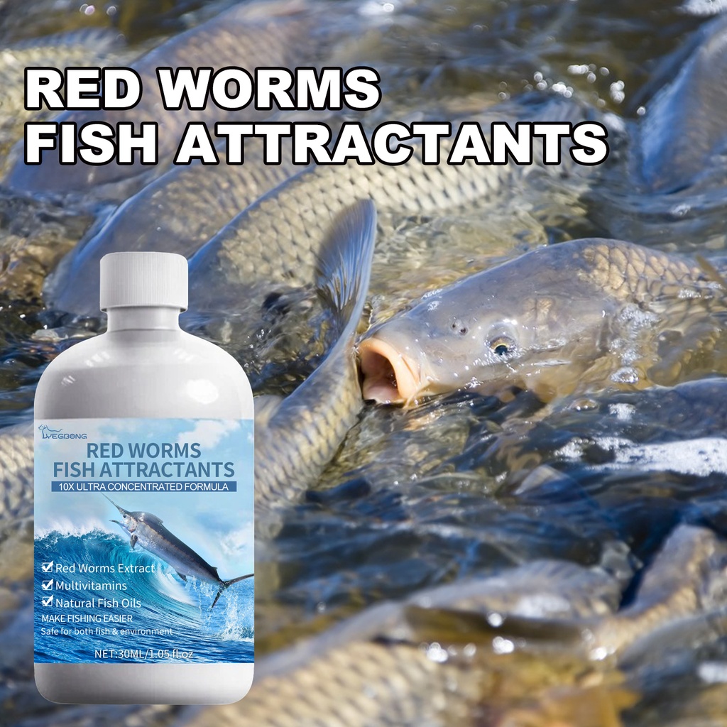 Yegbong Red Bug Fish Attractor, Reservoir Lake Sea Fishing Fish Bait Attractor