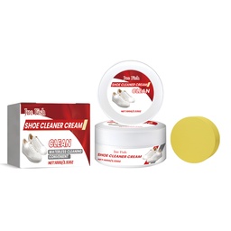 Jue-Fish Shoe Cleaner Cream, Shoes Yellow Edge Decontamination Whitening Wash Clean A Wipe That Is White Paste